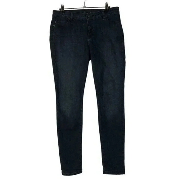 Michael Kors Dark Blue Wash Mid Rise Skinny Jeans 4 - Picture 1 of 3